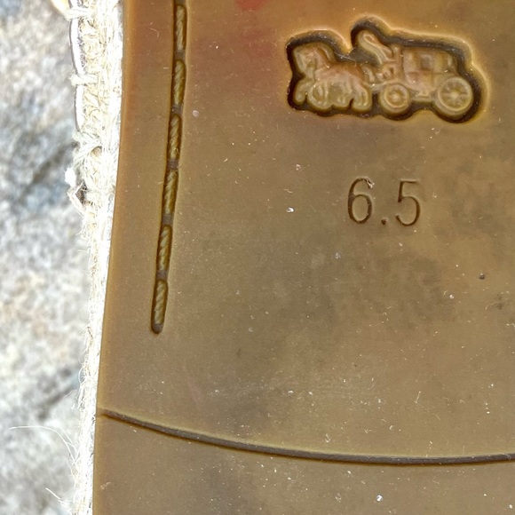 Coach EUC Flat Espadrilles Mules Sz 6.5 - Picture 7 of 7